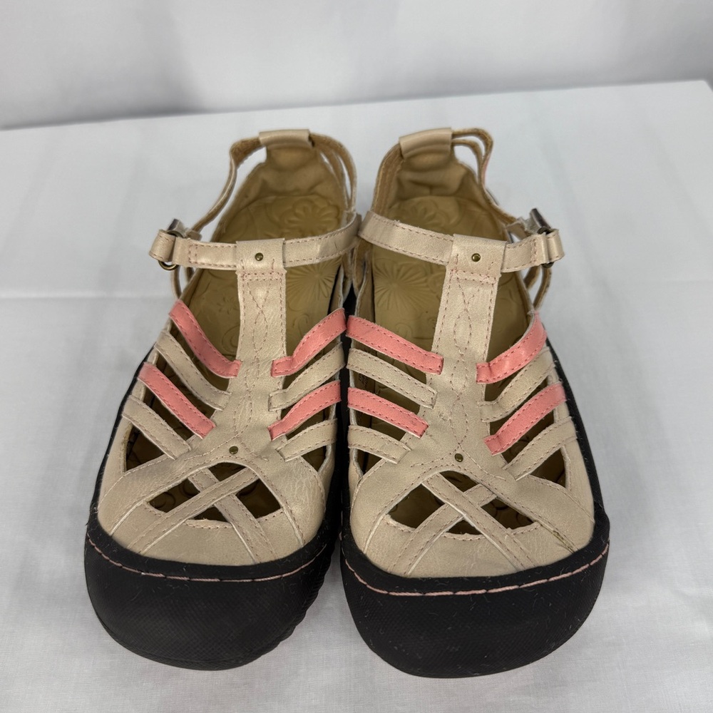JBU Women's Sandals in Beige and Pink size 8